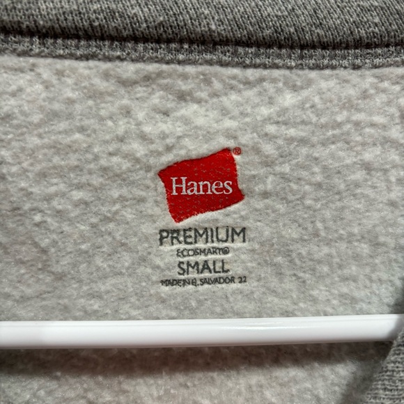 HANES Unisex Warm Gray Long Sleeve Pullover Sweater Sweatshirt Crewneck - size S - Picture 2 of 3